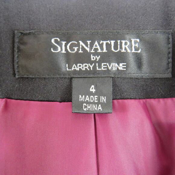 Larry Levine Black Women's Pantsuit Blazer & Straight Leg Dress Pants 4 Small - Picture 6 of 9